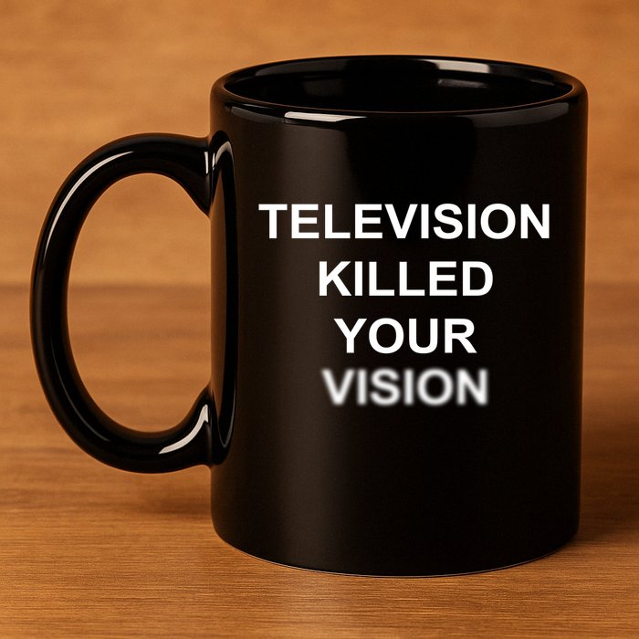 Television Killed Your Vision 11oz C Handle Ceramic Mug