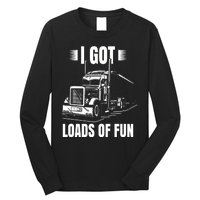 Trucker Lorry 18 Wheeler CDL Trailer Highway Truck Driver Long Sleeve Shirt