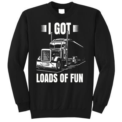 Trucker Lorry 18 Wheeler CDL Trailer Highway Truck Driver Sweatshirt