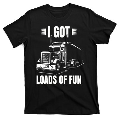 Trucker Lorry 18 Wheeler CDL Trailer Highway Truck Driver T-Shirt