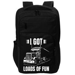 Trucker Lorry 18 Wheeler CDL Trailer Highway Truck Driver Impact Tech Backpack