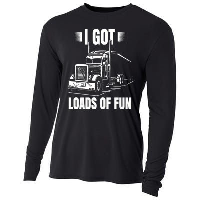 Trucker Lorry 18 Wheeler CDL Trailer Highway Truck Driver Cooling Performance Long Sleeve Crew