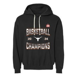 T.E.Xas Longhorns 2024 Big 12 Women’S Basketball Conference Tournament Champions Garment-Dyed Fleece Hoodie