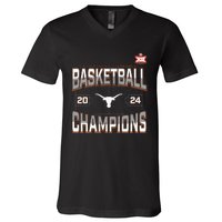 T.E.Xas Longhorns 2024 Big 12 Women’S Basketball Conference Tournament Champions V-Neck T-Shirt