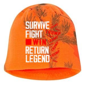 Trump Legend 2024 Merch Usa Survive Fight Win Kati - Camo Knit Beanie