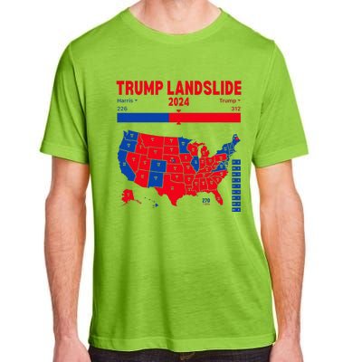 Trump Landslide 2024 Electoral Map 312 Winning Map Adult ChromaSoft Performance T-Shirt