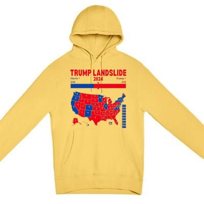 Trump Landslide 2024 Electoral Map 312 Winning Map Premium Pullover Hoodie