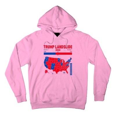 Trump Landslide 2024 Electoral Map 312 Winning Map Hoodie