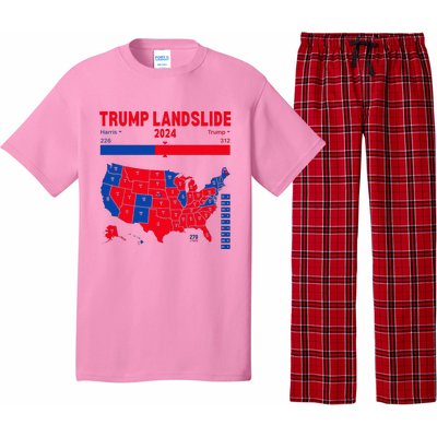 Trump Landslide 2024 Electoral Map 312 Winning Map Pajama Set