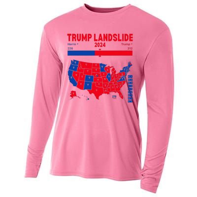 Trump Landslide 2024 Electoral Map 312 Winning Map Cooling Performance Long Sleeve Crew