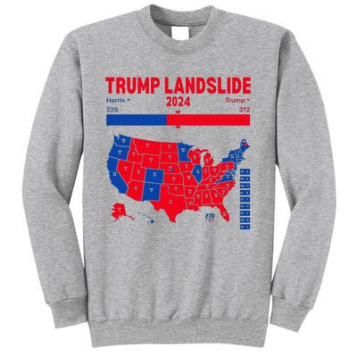 Trump Landslide 2024 Electoral Map 312 Winning Map Sweatshirt