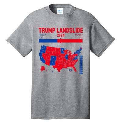 Trump Landslide 2024 Electoral Map 312 Winning Map Tall T-Shirt