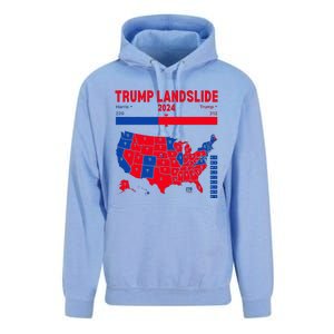 Trump Landslide 2024 Electoral Map 312 Winning Map Unisex Surf Hoodie