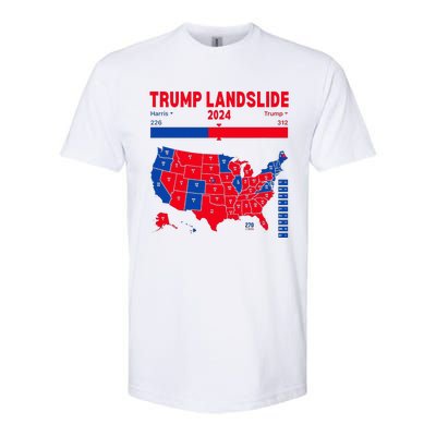 Trump Landslide 2024 Electoral Map 312 Winning Map Softstyle CVC T-Shirt