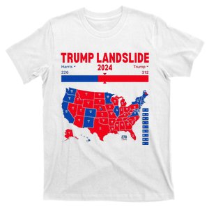 Trump Landslide 2024 Electoral Map 312 Winning Map T-Shirt