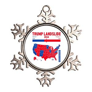 Trump Landslide 2024 Electoral Map 312 Winning Map Metallic Star Ornament