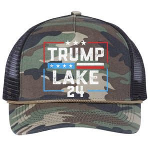 Trump Lake 2024 Retro Rope Trucker Hat Cap