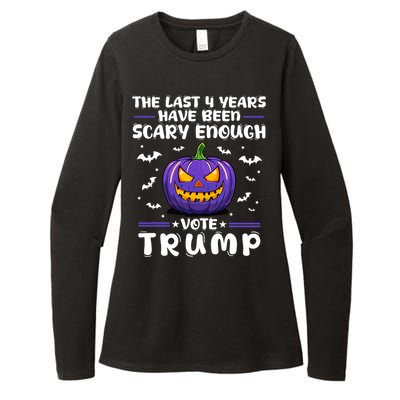 The Last 4 Years Have Been Scary Enough Vote Trump Halloween Womens CVC Long Sleeve Shirt