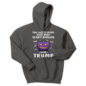 The Last 4 Years Have Been Scary Enough Vote Trump Halloween Kids Hoodie