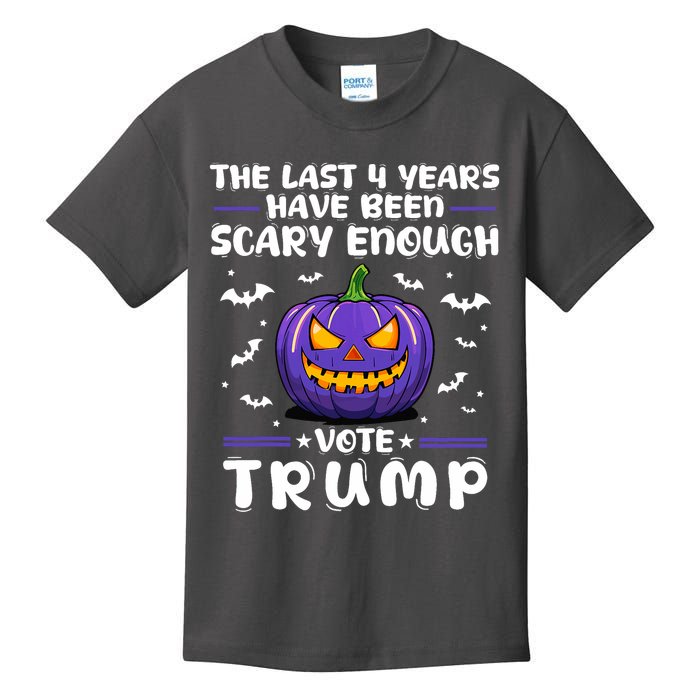 The Last 4 Years Have Been Scary Enough Vote Trump Halloween Kids T-Shirt