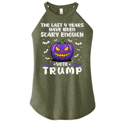 The Last 4 Years Have Been Scary Enough Vote Trump Halloween Women's Perfect Tri Rocker Tank