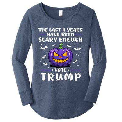 The Last 4 Years Have Been Scary Enough Vote Trump Halloween Women's Perfect Tri Tunic Long Sleeve Shirt