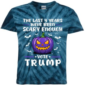 The Last 4 Years Have Been Scary Enough Vote Trump Halloween Kids Tie-Dye T-Shirt