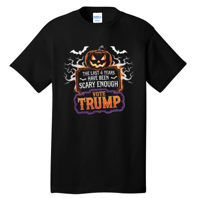 The Last 4 Years Have Been Scary Enough Pumping Trump Usa Tall T-Shirt