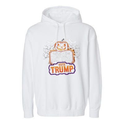 The Last 4 Years Have Been Scary Enough Pumping Trump Usa Garment-Dyed Fleece Hoodie