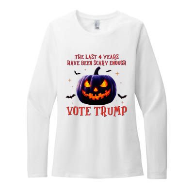 The Last 4 Years Have Been Scary Enough Vote Trump In 2024 Womens CVC Long Sleeve Shirt