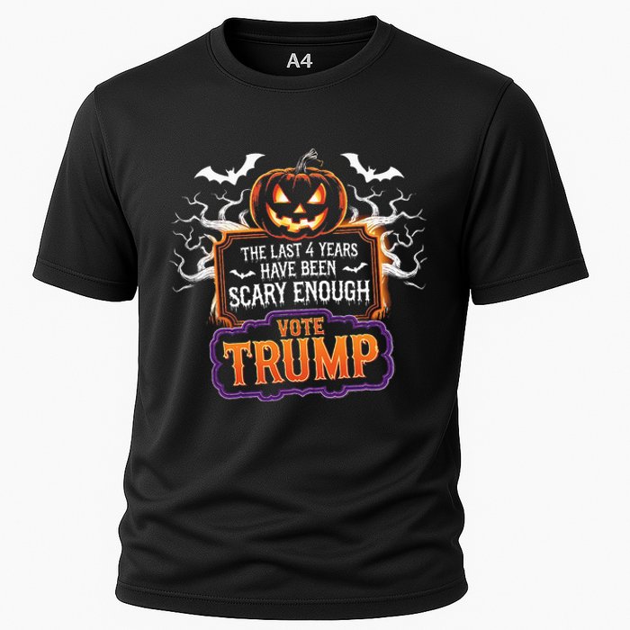 The Last 4 Years Have Been Scary Enough Pumping Trump Usa Cooling Performance Crew T-Shirt