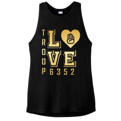 Troop Love 6352 funny saying quote Ladies PosiCharge Tri-Blend Wicking Tank