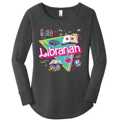 Teacher Librarian 90s Bookish Pink Doll Reading Books Outfit Women's Perfect Tri Tunic Long Sleeve Shirt