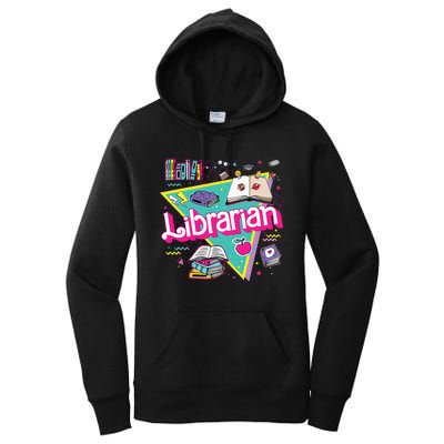 Teacher Librarian 90s Bookish Pink Doll Reading Books Outfit Women's Pullover Hoodie