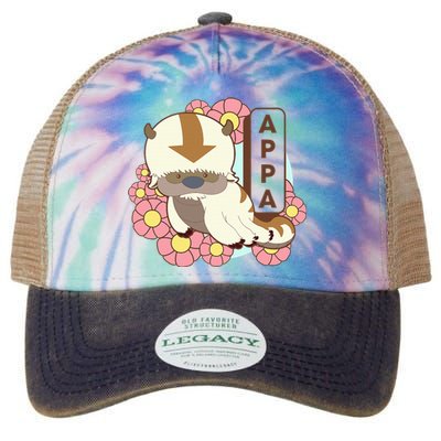 The Last Airbender Appa Floral Poster Legacy Tie Dye Trucker Hat