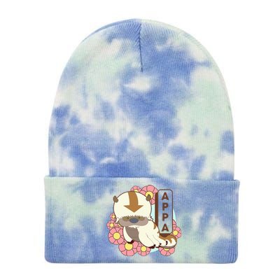 The Last Airbender Appa Floral Poster Tie Dye 12in Knit Beanie