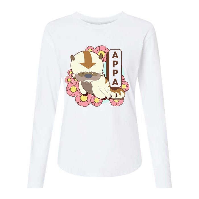 The Last Airbender Appa Floral Poster Womens Cotton Relaxed Long Sleeve T-Shirt