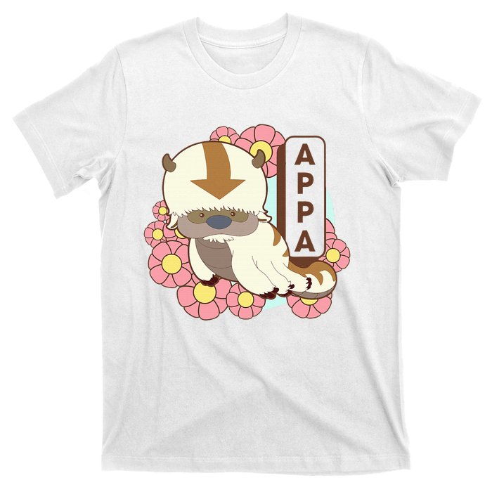 The Last Airbender Appa Floral Poster T-Shirt