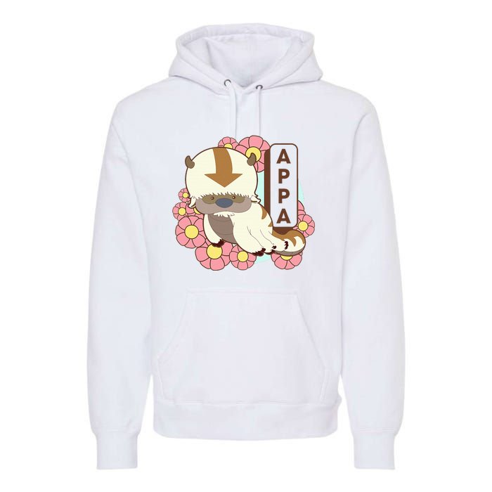 The Last Airbender Appa Floral Poster Premium Hoodie