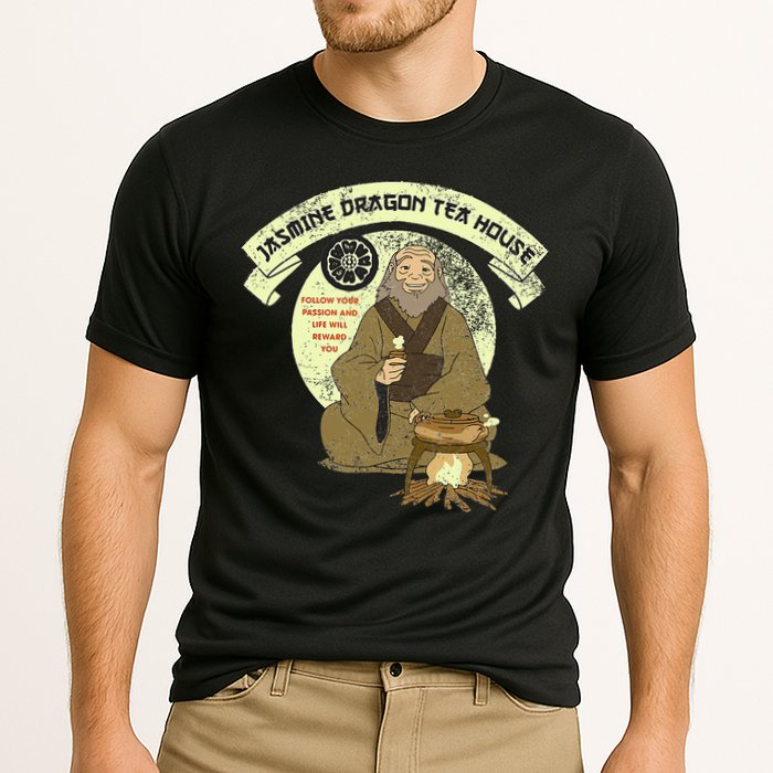 The Last Airbender Iroh Jasmine Dragon Tea House Cooling Performance Crew T-Shirt