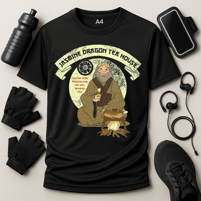 The Last Airbender Iroh Jasmine Dragon Tea House Cooling Performance Crew T-Shirt