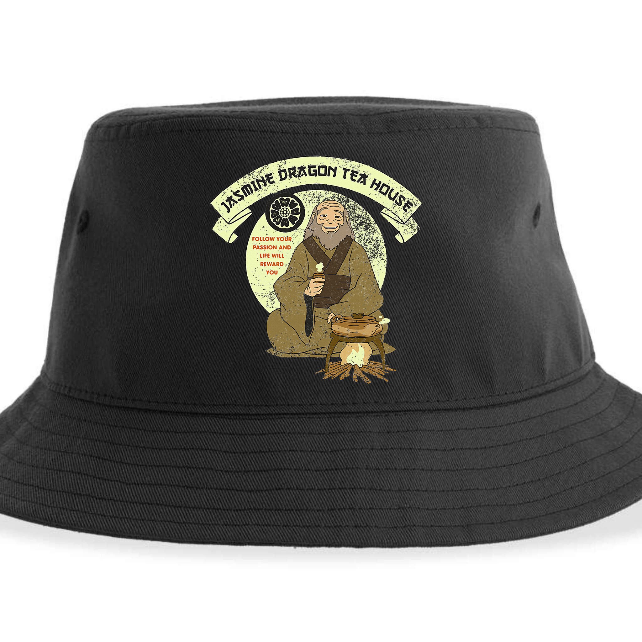 The Last Airbender Iroh Jasmine Dragon Tea House Sustainable Bucket Hat
