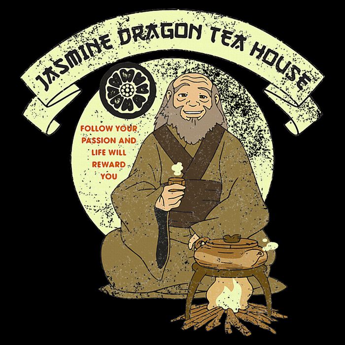 The Last Airbender Iroh Jasmine Dragon Tea House Button