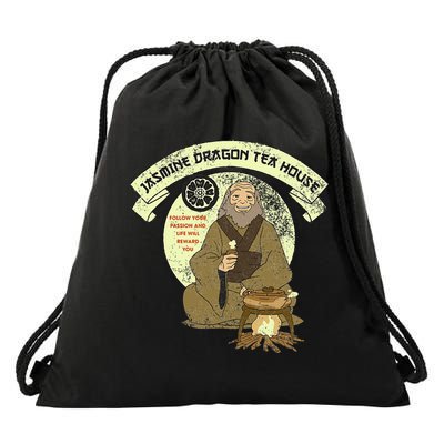The Last Airbender Iroh Jasmine Dragon Tea House Drawstring Bag