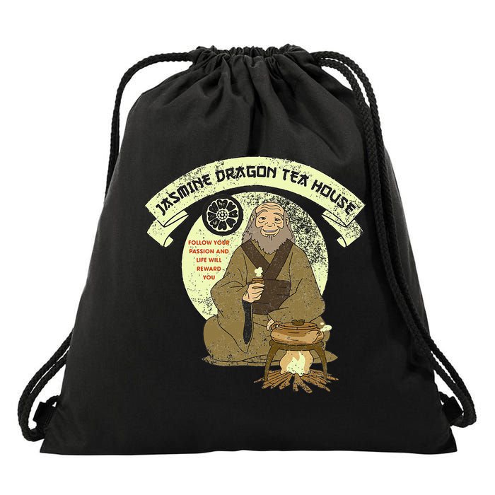 The Last Airbender Iroh Jasmine Dragon Tea House Drawstring Bag