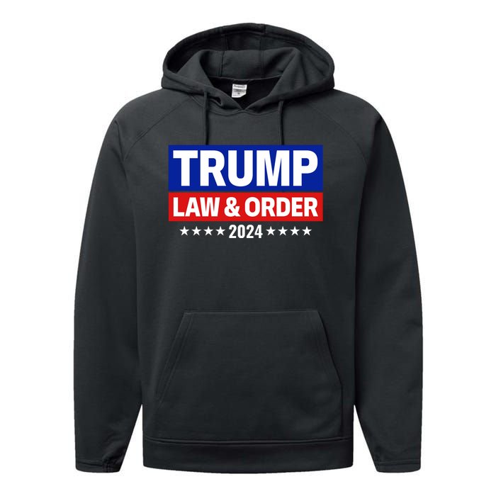 Trump Law And Order 2024 Performance Fleece Hoodie