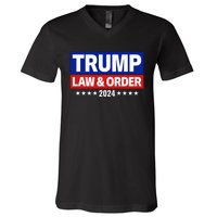 Trump Law And Order 2024 V-Neck T-Shirt