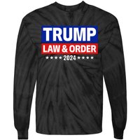 Trump Law And Order 2024 Tie-Dye Long Sleeve Shirt