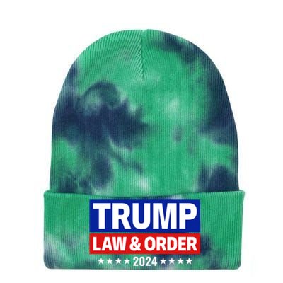 Trump Law And Order 2024 Tie Dye 12in Knit Beanie