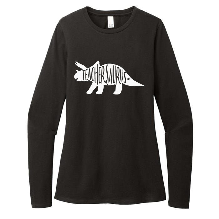 Teachersaurus Like A Normal Teacher Awesome Dinosaur Teacher Womens CVC Long Sleeve Shirt